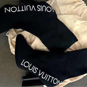 LV Louis Vuitton Silhouette Cloth Ankle Boots